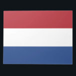 Nederlandse vlag notitieblok<br><div class="desc">Dit ontwerp is voorzien van de nationale vlag van Nederland (informeel Holland genoemd), een land dat voornamelijk in Western Europa en gedeeltelijk in het Caribisch gebied is gelegen en dat het grootste land van het Koninkrijk der Nederlanden vormt. In Europa bestaan er twaalf provincies die Duitsland in het oosten, België...</div>