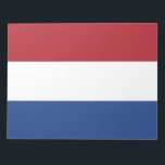 Nederlandse vlag notitieblok<br><div class="desc">Dit ontwerp is voorzien van de nationale vlag van Nederland (informeel Holland genoemd), een land dat voornamelijk in Western Europa en gedeeltelijk in het Caribisch gebied is gelegen en dat het grootste land van het Koninkrijk der Nederlanden vormt. In Europa bestaan er twaalf provincies die Duitsland in het oosten, België...</div>