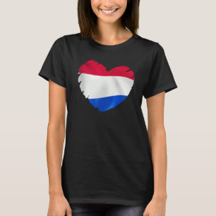 Nederlandse vlag op de vorm van het Nederlandse He T-shirt
