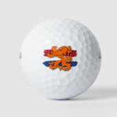 Nederlandse Vlag Oranje Leeuw Team Holland Golfballen (Voorkant)