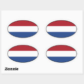 Nederlandse vlag Oval Sticker (Vel)