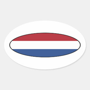 Nederlandse vlag Oval Sticker