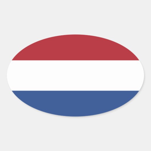 Nederlandse vlag Oval Sticker (Voorkant)