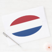 Nederlandse vlag Oval Sticker (Envelop)