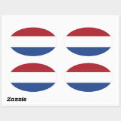 Nederlandse vlag Oval Sticker (Vel)