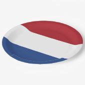 Nederlandse vlag papieren bordje (Gekanteld)