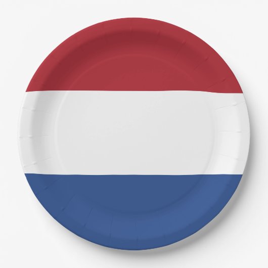 Nederlandse vlag papieren bordje (Voorkant)
