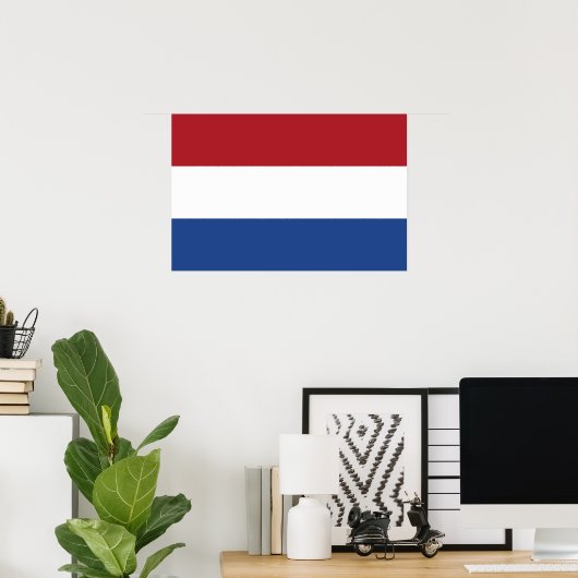 Nederlandse vlag poster (Thuiskantoor)