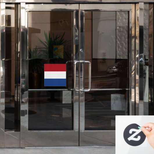 Nederlandse vlag raamsticker (Kantoordeur)
