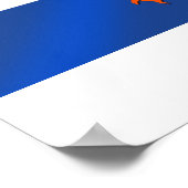 Nederlandse vlag Rampant lion Nederland Poster (Hoek)