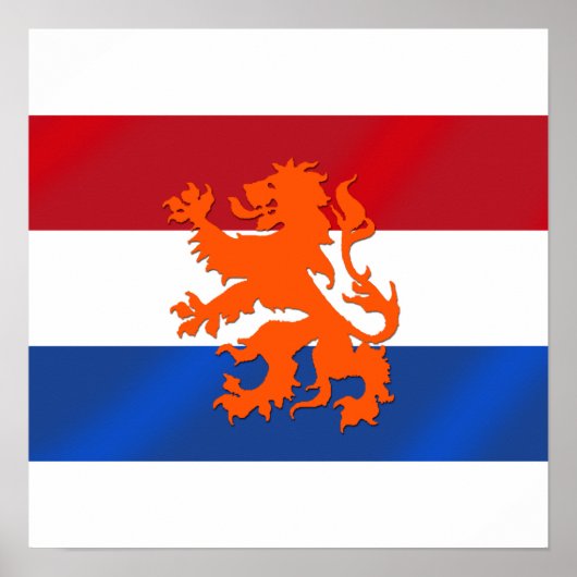 Nederlandse vlag Rampant lion Nederland Poster (Voorkant)