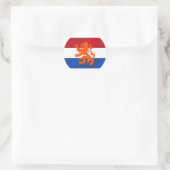 Nederlandse vlag Rampant lion Nederland Ronde Sticker (Tas)
