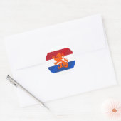 Nederlandse vlag Rampant lion Nederland Ronde Sticker (Envelop)