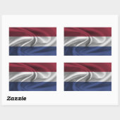 Nederlandse vlag rechthoekige sticker (Vel)