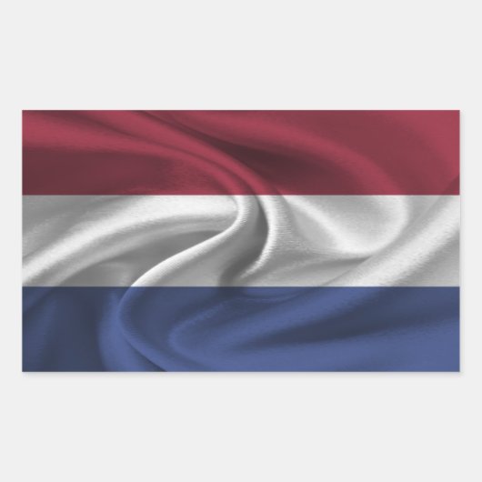 Nederlandse vlag rechthoekige sticker (Voorkant)