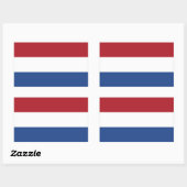 Nederlandse vlag rechthoekige sticker (Vel)
