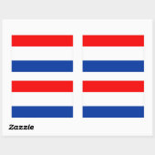 Nederlandse vlag rechthoekige sticker (Vel)
