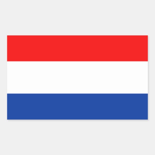 Nederlandse vlag rechthoekige sticker (Voorkant)