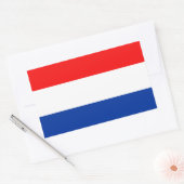 Nederlandse vlag rechthoekige sticker (Envelop)