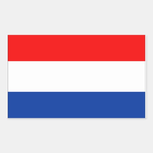 Nederlandse vlag rechthoekige sticker (Voorkant)