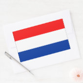 Nederlandse vlag rechthoekige sticker (Envelop)