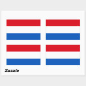 Nederlandse vlag rechthoekige sticker (Vel)