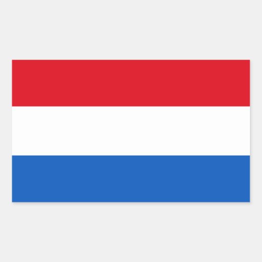 Nederlandse vlag rechthoekige sticker (Voorkant)