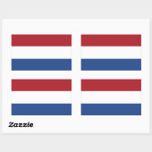 Nederlandse vlag rechthoekige sticker (Vel)