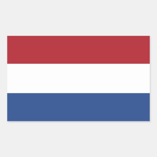 Nederlandse vlag rechthoekige sticker (Voorkant)