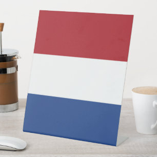 Nederlandse vlag reclamebord met voetstuk