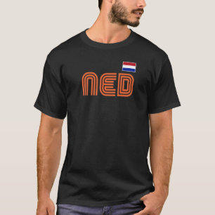 Nederlandse vlag Retro International Country Neder T-shirt