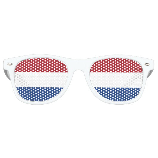 Nederlandse vlag retro zonnebril (Voorkant)