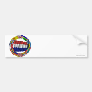 Nederlandse vlag Ring Bumpersticker