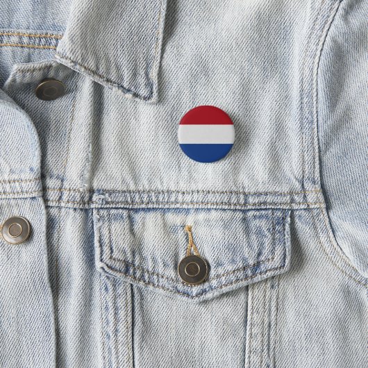 Nederlandse vlag ronde button 3,2 cm (In situ)