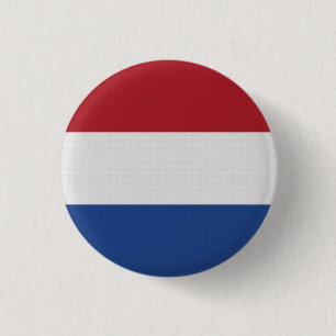 Nederlandse vlag ronde button 3,2 cm