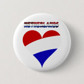 Nederlandse vlag ronde button 5,7 cm (Voorkant)