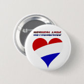 Nederlandse vlag ronde button 5,7 cm (Voorkant /achterkant)