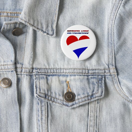 Nederlandse vlag ronde button 5,7 cm (In situ)