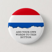 Nederlandse vlag ronde button 5,7 cm (Voorkant)