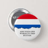 Nederlandse vlag ronde button 5,7 cm (Voorkant /achterkant)