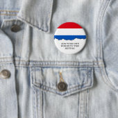 Nederlandse vlag ronde button 5,7 cm (In situ)