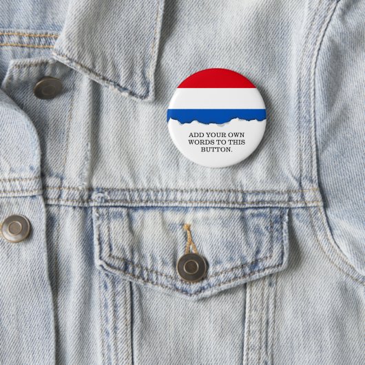 Nederlandse vlag ronde button 5,7 cm (In situ)