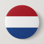 Nederlandse vlag ronde button 7,6 cm (Voorkant)