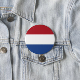 Nederlandse vlag ronde button 7,6 cm