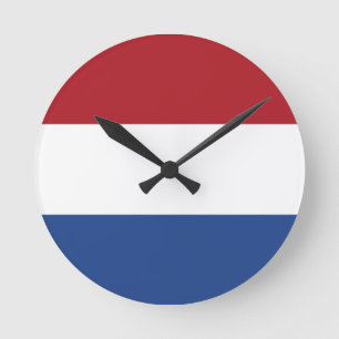 Nederlandse vlag ronde klok