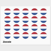 Nederlandse vlag ronde sticker (Vel)
