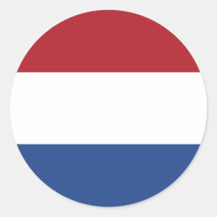 Nederlandse vlag ronde sticker