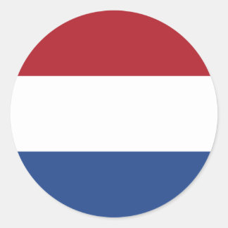 Nederlandse vlag ronde sticker