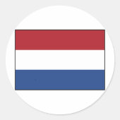 Nederlandse vlag ronde sticker (Voorkant)
