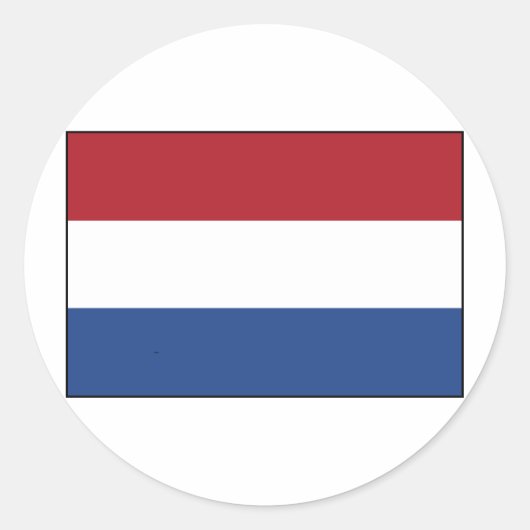 Nederlandse vlag ronde sticker (Voorkant)